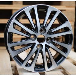 R14x5.5 4X100 ET 45 54.1 F1438 (LU1437) Black Polished (MB) For TOYOT (R+Z5)