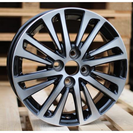 R14x5.5 4X100 ET 45 54.1 F1438 (LU1437) Black Polished (MB) For TOYOT (R+Z5)