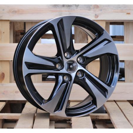 R16x6.5 5X98 ET 25 58.1 F5832 Black Polished (MB) For RACIN (P) ((AKC 70 Eur))