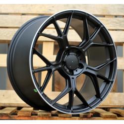 R19x9.5 5X112 ET 45 66.5 FBX120 Black+Polished Lip (BLPL) For MER (K3) (HYBRID FORGED Front+Rear)
