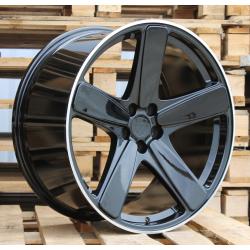 R21x9 5X112 ET 26 66.5 FE023 (BY1120) Black+Polished Lip (BLPL) For PORCH (Z2) (Rear+Front)