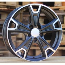 R17x6.5 5X112 ET 38 66.6 FE158 Black Polished Half Matt (MBHM) For RACIN (K7) ((AKC 70 Eur))