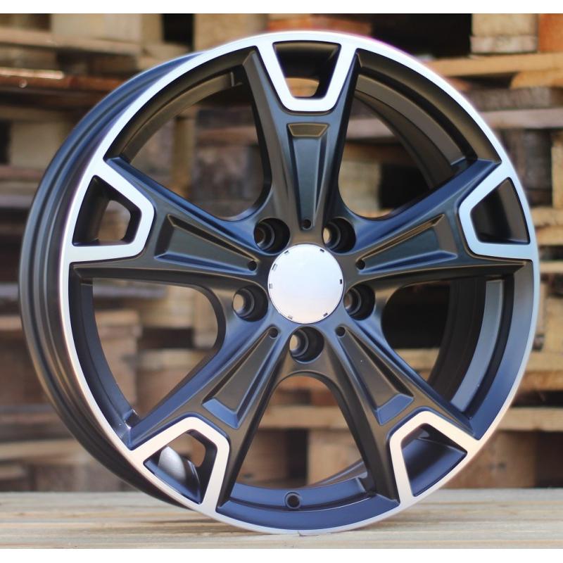 R17x6.5 5X112 ET 38 66.6 FE158 Black Polished Half Matt (MBHM) For RACIN (K7) ((AKC 70 Eur)) R17x6.5 5X112 ET 38 66.6 FE158 Black Polished Half Matt (MBHM) For RACIN (K7) ((AKC 70 Eur))