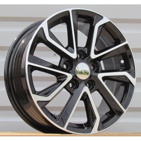 R16x6.5 5X114.3 ET 45 60.1 FE177 Black Polished (MB) For TOYOT (K7)
