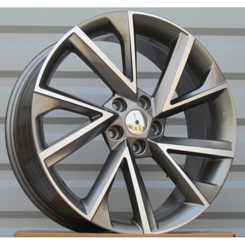 R18x7.5 5X112 ET 43 57.1 FE181 (IN0262) Grey Polished (MG) For SKODA (K7) R18x7.5 5X112 ET 43 57.1 FE181 (IN0262) Grey Polished (MG) For SKODA (K7)