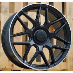 R19x9 5X112 ET 20 66.6 FE195 Black Half Matt+Polished Lip (BLHMPL) For MER (P2) (GLC Class (Rear+Front))