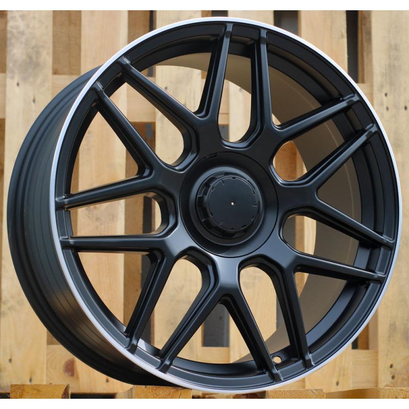 R19x9 5X112 ET 20 66.6 FE195 Black Half Matt+Polished Lip (BLHMPL) For MER (P2) (GLC Class (Rear+Front)) R19x9 5X112 ET 20 66.6 FE195 Black Half Matt+Polished Lip (BLHMPL) For MER (P2) (GLC Class (Rear+Front))
