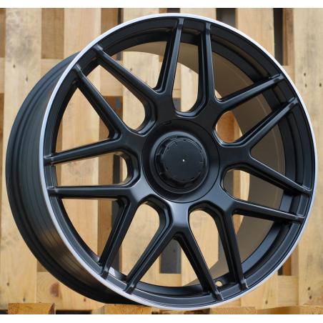 R19x9 5X112 ET 20 66.6 FE195 Black Half Matt+Polished Lip (BLHMPL) For MER (P2) (GLC Class (Rear+Front))