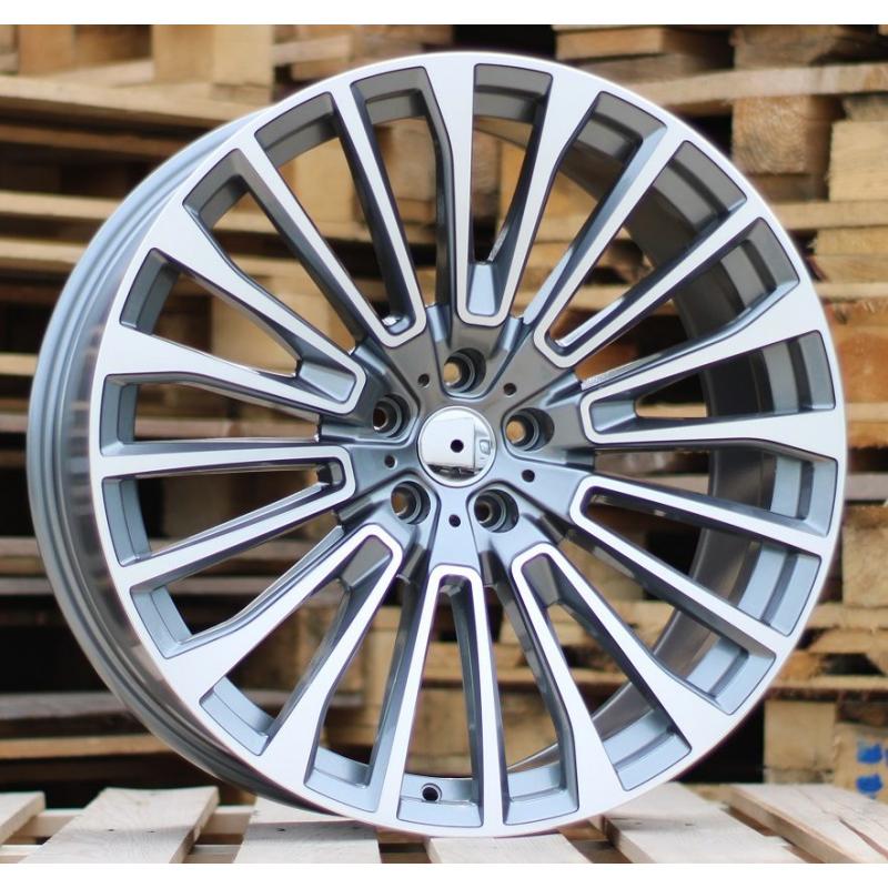 R22x9.5 5X112 ET 32 66.6 FE222 Grey Polished+Powder Coating (MGPC) For BMW (K3) ((Front+Rear) X7) R22x9.5 5X112 ET 32 66.6 FE222 Grey Polished+Powder Coating (MGPC) For BMW (K3) ((Front+Rear) X7)