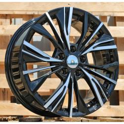 R17x7 5X114.3 ET 47 66.1 FE224 (QC1550) Black Polished (MB) For NISS (P1) (NEW Model)