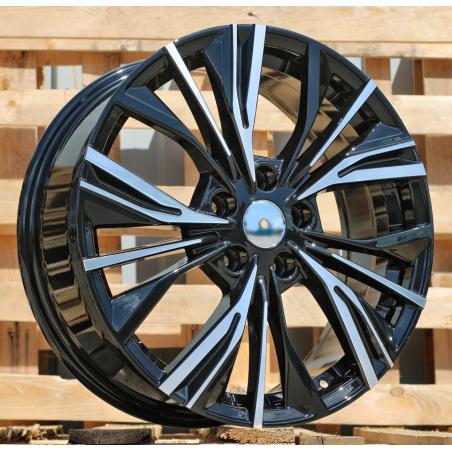 R17x7 5X114.3 ET 47 66.1 FE224 (QC1550) Black Polished (MB) For NISS (P1) (NEW Model)