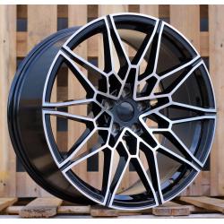 R20x8.5 5X112 ET 25 66.6 I0293 Black Polished (MB) For BMW (K7+P2) (Rear+Front)