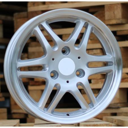 R15x4.5 3X112 ET 20 57.1 FR264 Silver+Polished Lip (SP) For SMART (L5) (Front)
