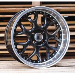 R17x8.5 4X100 ET 20 60.1 FR762 Black+Polished Lip (BLPL) For SMART (R) (Front+Rear Style BRABUS (AKC 75 Eur))
