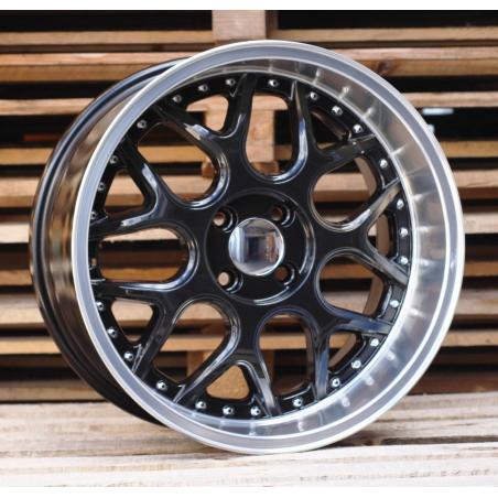 R17x8.5 4X100 ET 20 60.1 FR762 Black+Polished Lip (BLPL) For SMART (R) (Front+Rear Style BRABUS (AKC 75 Eur))