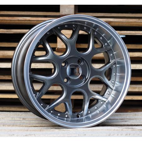 R17x8.5 4X100 ET 20 60.1 FR762 Gun Metal+Polished Lip (GMPL) For SMART (R) (Front+Rear Style BRABUS (AKC 65 Eur))