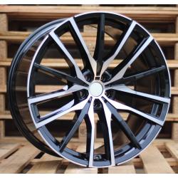 R21x9.5 5X112 ET 37 66.6 H0324 (BY1473) Black Polished (MB) For BMW (P+Z1) (Rear+Front)
