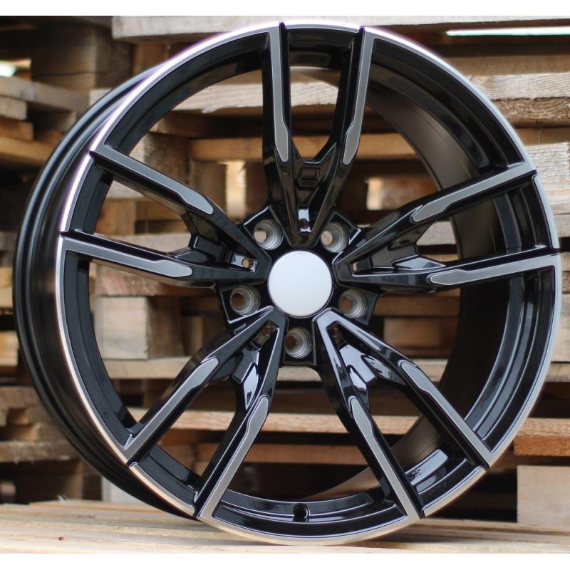 R18x8 5X120 ET 34 72.6 I5478 Black Polished (MB) For BMW (K7) (Rear+Front)