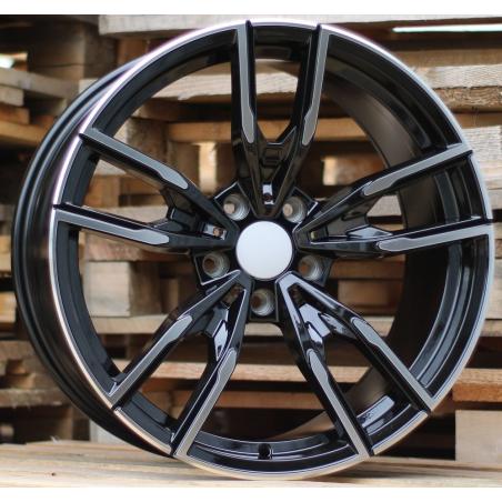 R18x8 5X120 ET 34 72.6 I5478 Black Polished (MB) For BMW (K7) (Rear+Front)