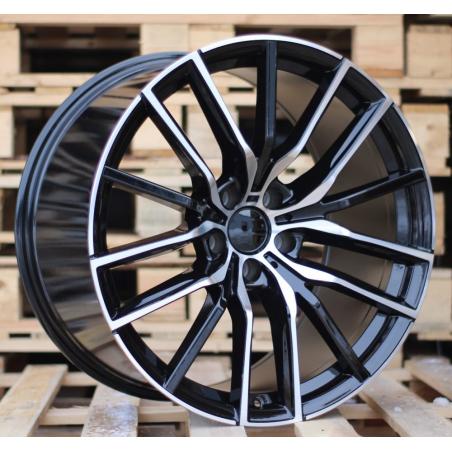 R21x10.5 5X120 ET 40 74.1 H5032 Black Polished (MB) For BMW (P1) (Rear+Front)