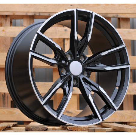 R19x9.5 5X120 ET 40 72.6 I5478 Black Polished Half Matt (MBHM) For BMW (P1) (Rear+Front)