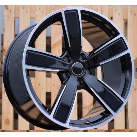 R22x9.5 5X130 ET 46 71.6 H5082 (ZLRGW400) Black Polished (MB) For PORCH (K3) (FORGED (Rear+Front))