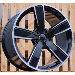 R22x11 5X130 ET 58 71.6 H5082 (ZLRGW400) Black Polished (MB) For PORCH (K3) (FORGED (Rear+Front))