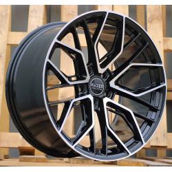 R22x10.5 5X112 ET 20 66.5 HX015F (3S5981) Black Polished (MB) For HAXER (P2) (HYBRID FORGED)