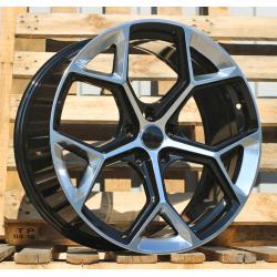 R19x8.5 5X112 ET 32 66.5 I5598 Silver+Black (SIBL) For AUD (Z5) (Black Polished Mirror Spokes)
