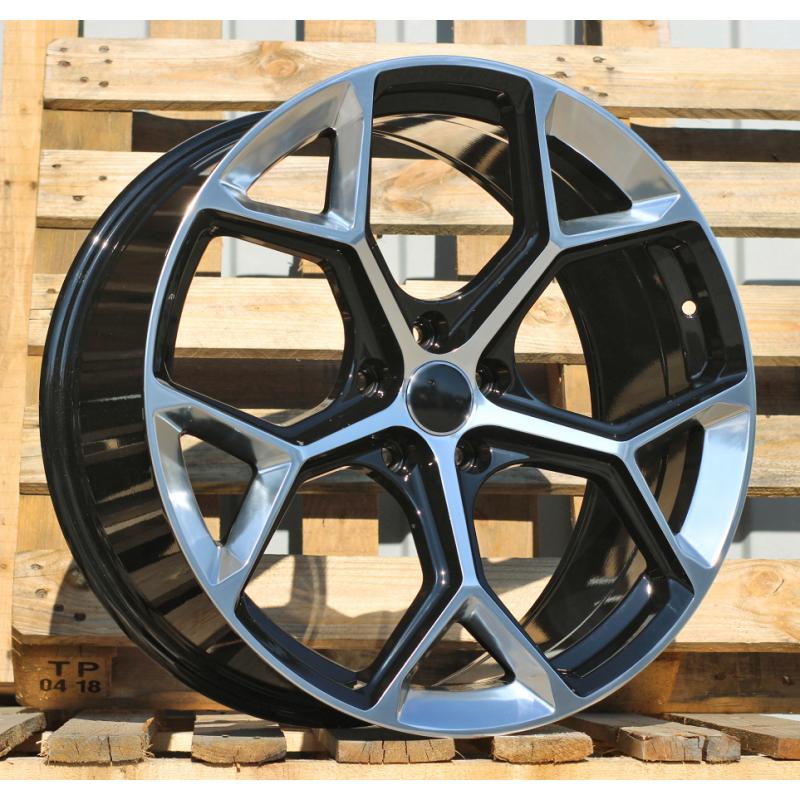 R19x8.5 5X112 ET 32 66.5 I5598 Silver+Black (SIBL) For AUD (Z5) (Black Polished Mirror Spokes) R19x8.5 5X112 ET 32 66.5 I5598 Silver+Black (SIBL) For AUD (Z5) (Black Polished Mirror Spokes)