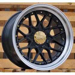R18x9 10X120/112 ET 20 74.1 HX025 (HX025) Black Half Matt+Polished Lip (BLHMPL) For HAXER (P) (Front)