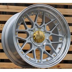 R18x10 10X120/112 ET 15 74.1 HX025 (HX025) Silver+Polished Lip (SP) For HAXER (R+P1+Z3+Z1) (Rear+Front)
