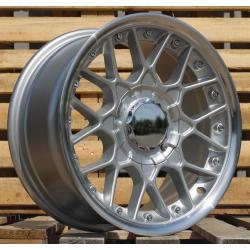 R15x7 8X100/114 ET 25 73.1 HX025 (LU1879) Silver+Polished Lip (SP) For HAXER (R) ((AKC 65 Eur))