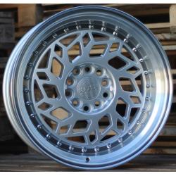 R17x8 10X112/120 ET 30 74.1 HX027 Silver+Polished Lip (SP) For HAXER (R)