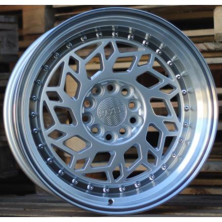 R17x8 10X112/120 ET 30 74.1 HX027 Silver+Polished Lip (SP) For HAXER (R)