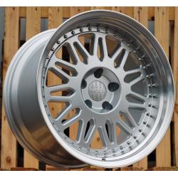 R18x9 5X120 ET 22 74.1 HX028 Silver+Polished Lip (SP) For HAXER (N2) ())