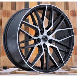 R19x8.5 5X114.3 ET 40 73.1 HX035 (B5902) Black Polished Half Matt (MBHM) For HAXER (K4)