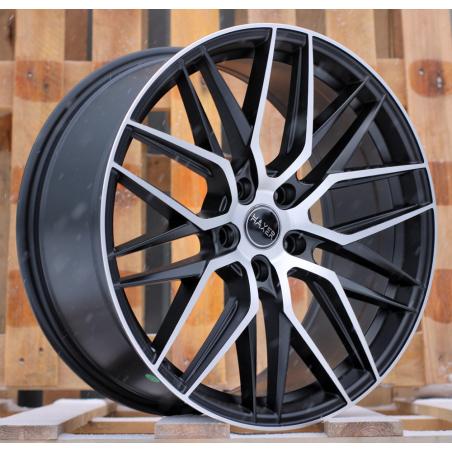 R19x8.5 5X114.3 ET 40 73.1 HX035 (B5902) Black Polished Half Matt (MBHM) For HAXER (K4)