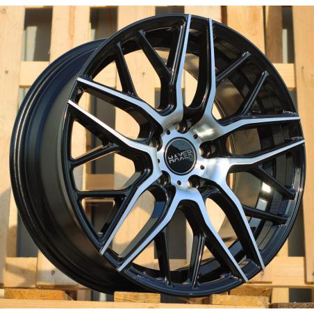 R18x8 5X112 ET 45 66.6 HX038 (B5426) Black Polished (MB) For HAXER (K4)