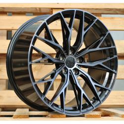 R20x9.5 5X112 ET 38 66.6 HX042 (IN0387) Black+Tinted Face (BLTF) For HAXER (K7)