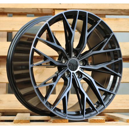 R20x9.5 5X112 ET 38 66.6 HX042 (IN0387) Black+Tinted Face (BLTF) For HAXER (K7)