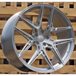 R22x10.5 5X112 ET 30 66.6 HXF01 Brush Silver (BS) For HAXER (K3) (FORGED (NEW Model) Rear+Front)