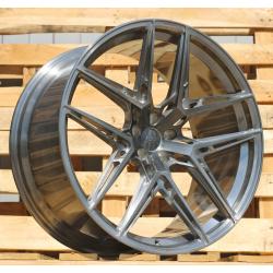 R22x10.5 5X112 ET 30 66.6 HXF01 Dark Brush Silver (DBS) For HAXER (K3) (FORGED (NEW Model) Rear+Front)