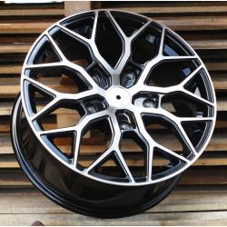 R18x8 5X160 ET 50 65.1 I0319 (IN-LD1) Black Polished (MB) For RACIN (K7+P2) (4x4 Gloss Black Polished Style Vossen (max 1100kg))