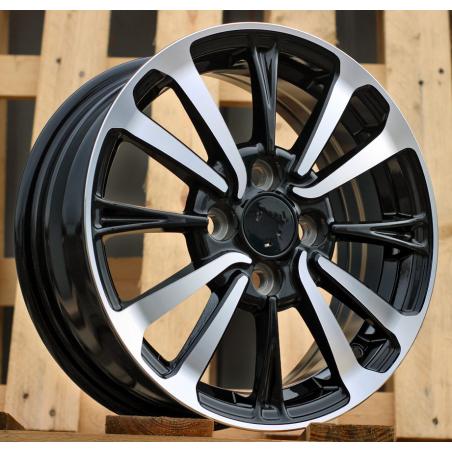 R14x5.5 4X100 ET 40 54.1 I0360 Black Polished (MB) For TOYOT (A)
