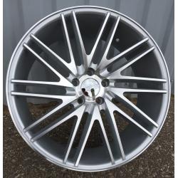 R20x8.5 5X120 ET 33 72.6 LU579 (M+6L) Polished Silver (MS) For RACIN (K7) ((AKC 70 Eur) Vossen Style (Left))