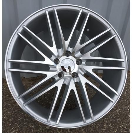 R20x8.5 5X120 ET 33 72.6 LU579 (M+6L) Polished Silver (MS) For RACIN (K7) ((AKC 70 Eur) Vossen Style (Left))