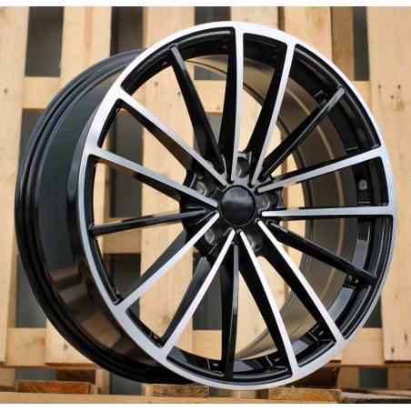 R19x8 5X112 ET 45 57.1 I0383 Black Polished (MB) For VW (K7)