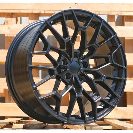 R20x9.5 5X120 ET 38 72.6 I0384 (BYD1883) Black Half Matt (BLHM) For BMW (Z3) (Rear+Front)