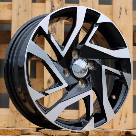 R15x5.5 4X100 ET 45 54.1 I5418 Black Polished (MB) For TOYOT (K7)